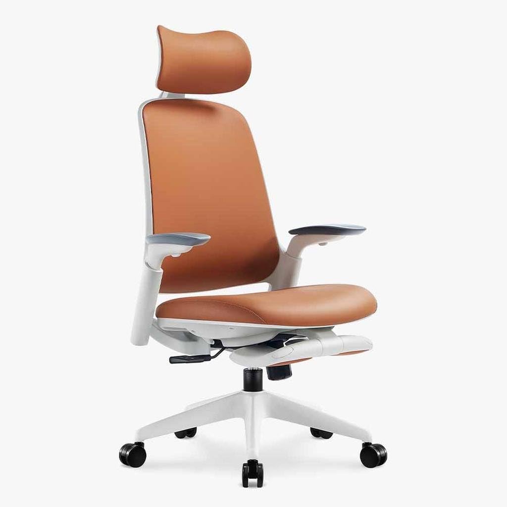 Leather Ergonomic Office Chair with Footrest C618
