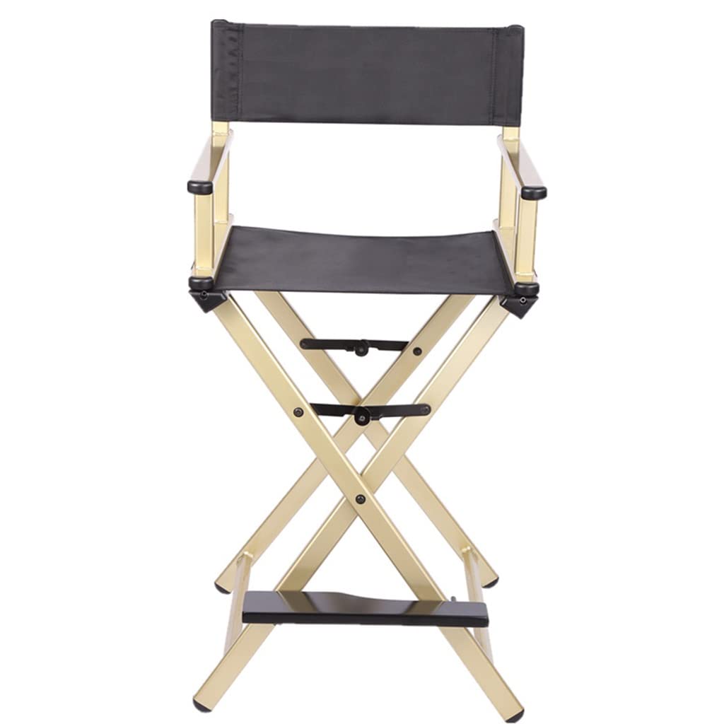 Pink Aluminum Foldable Makeup Artist Chair with Footrest T94346