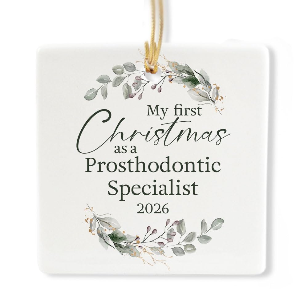 Ceramic 3-inch Square-Shaped Ornament A610589