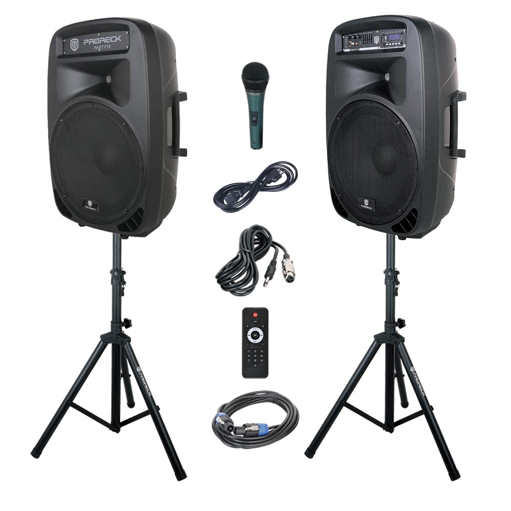 15-Inch 2000 Watt 2-Way Powered PA Speaker System U329
