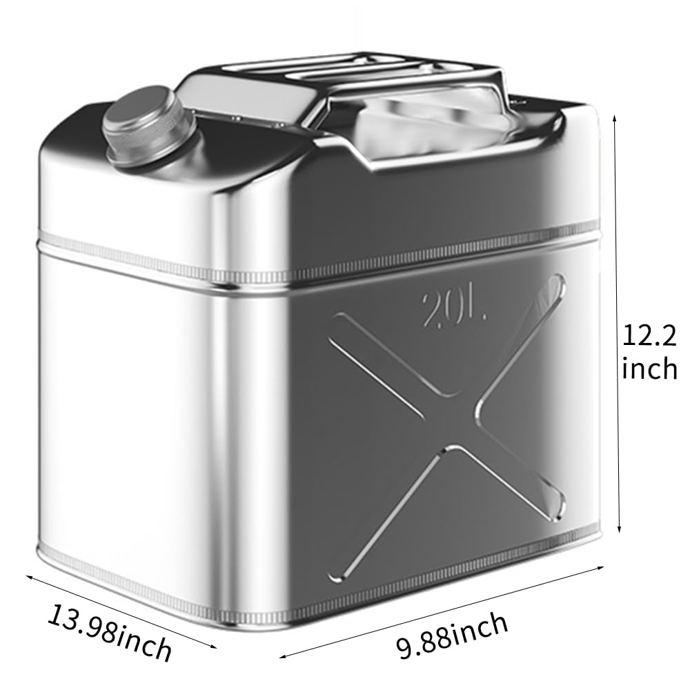5 Gallon 304 Stainless Steel Oil Storage Can with Spout T865