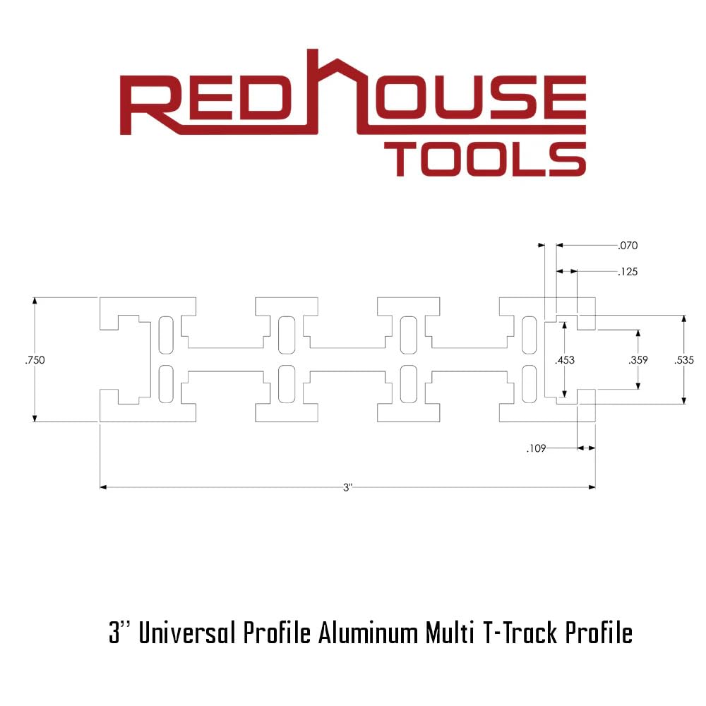 3" Anodized Aluminum T-Track Set of 2 H74537