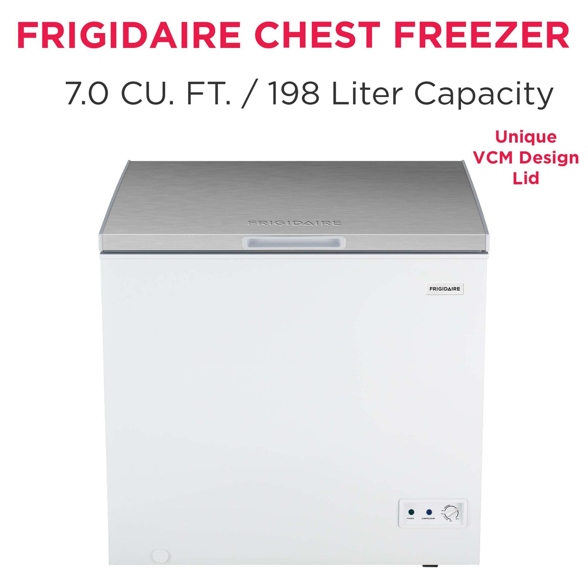7 Cu. Ft. Chest Freezer with Removable Wire Basket Y5372