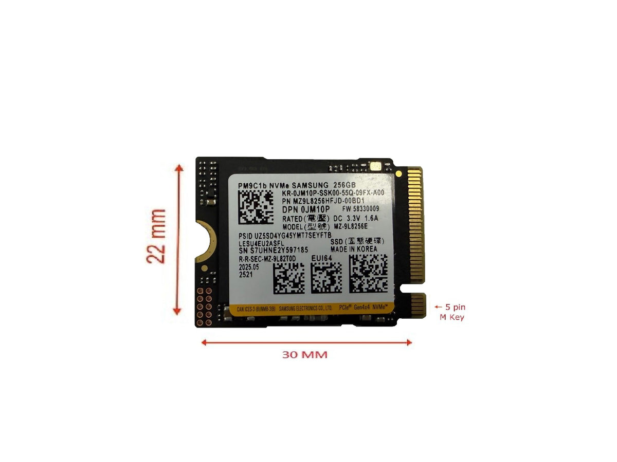 256GB M.2 PCI-e NVME SSD GEN 4X4 Internal Solid State Drive 30mm 2230 K36847