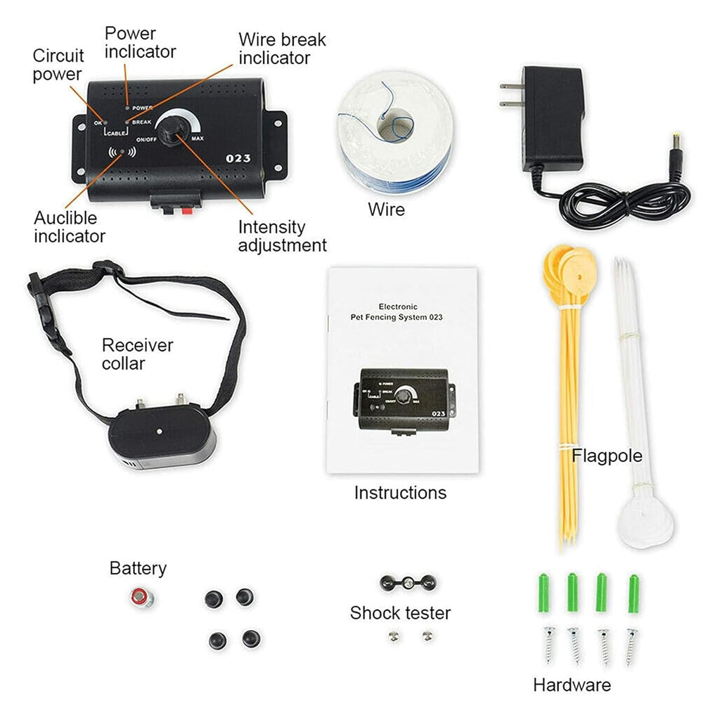 Electronic Dog Fence & Training Collar System, 1/2 Acre, Waterproof Q173