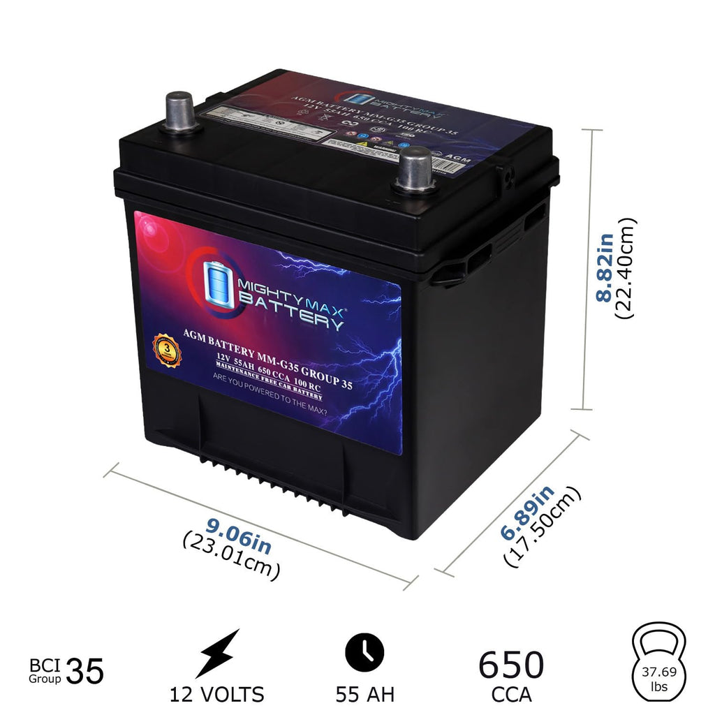 12V 55Ah AGM Replacement Battery S2388