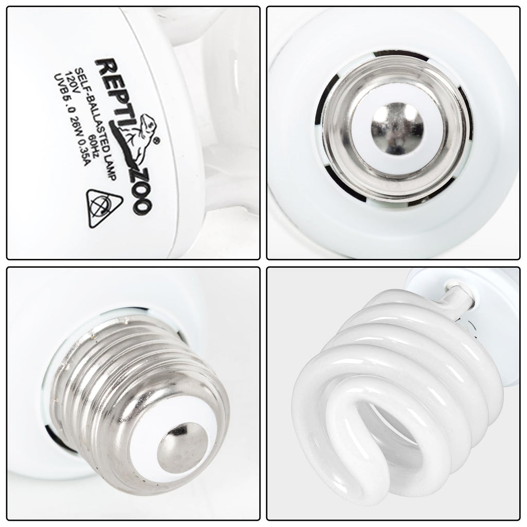Reptile Heat Lamp Combo Pack with Dual Light Fixture T327