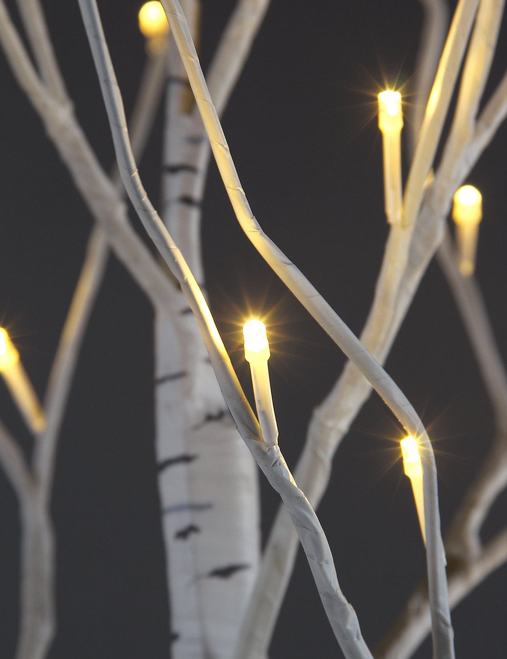 8FT 132 LED Birch Tree Warm White J4633