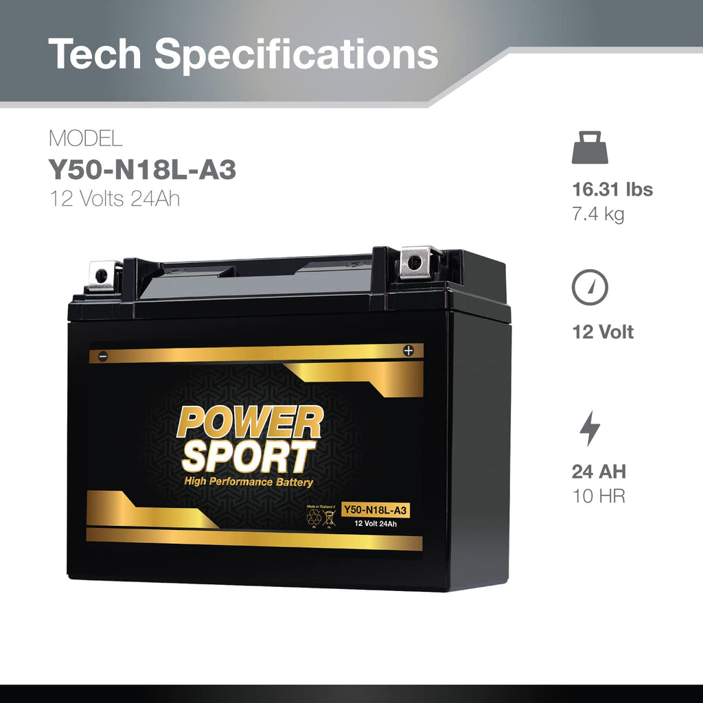 12V 24AH SLA Motorcycle Battery 330 CCA J426