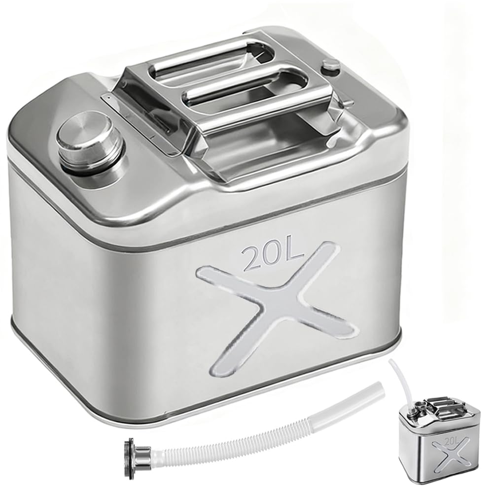 5 Gallon 304 Stainless Steel Oil Storage Can with Spout T865