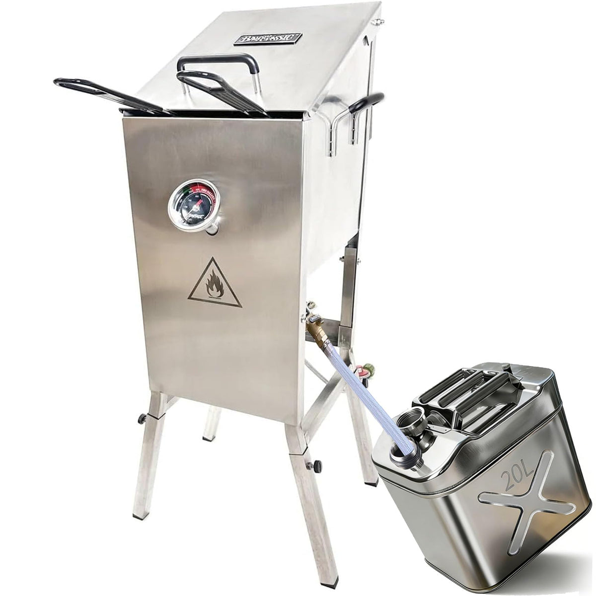 5 Gallon 304 Stainless Steel Oil Storage Can with Spout T865