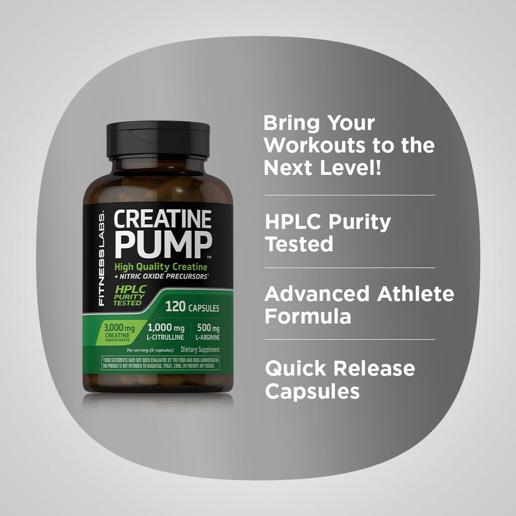 Creatine Monohydrate Capsules 3000mg 120 Count K4664
