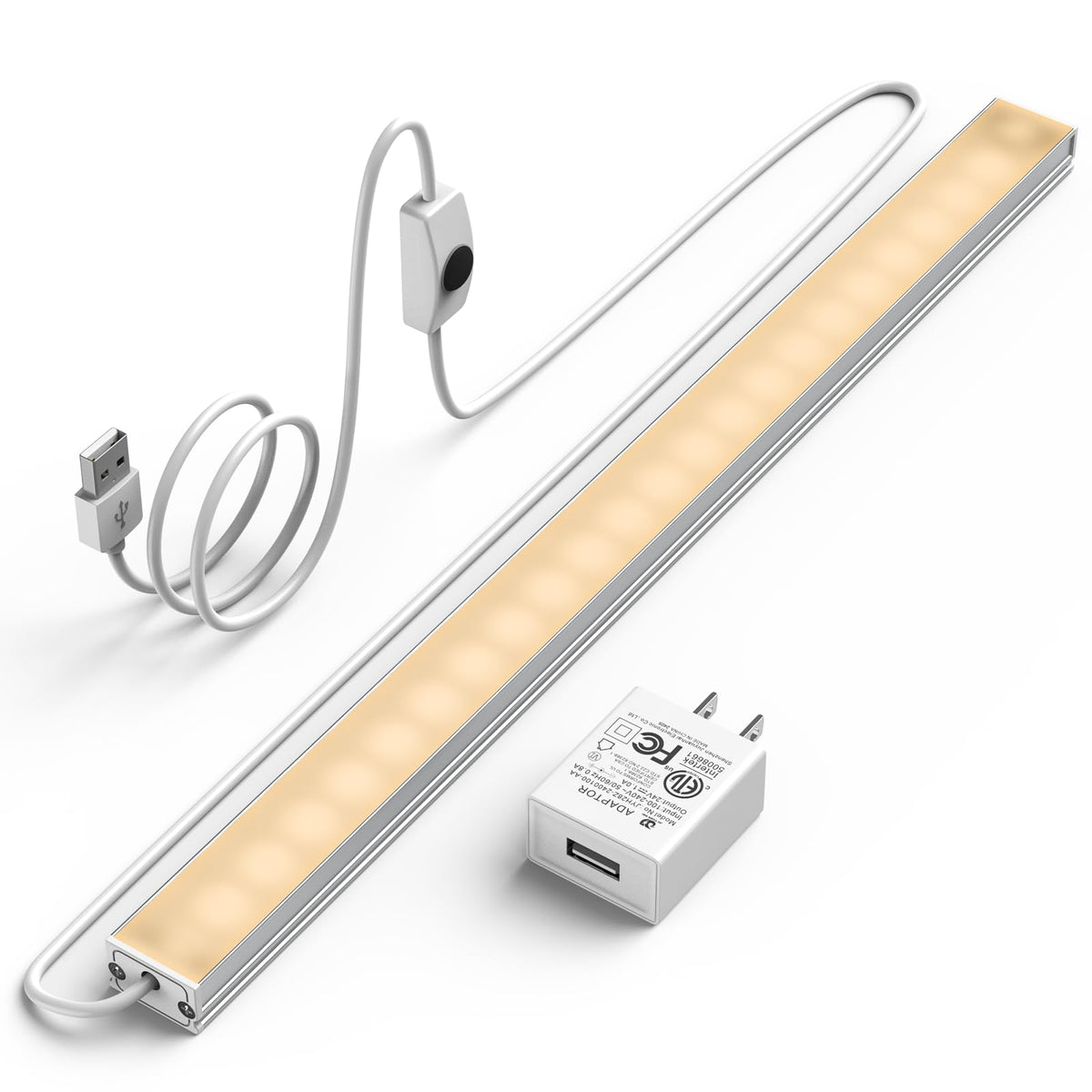 Under Cabinet LED Light Bar 12" 3000K Warm Kitchen Lamp M4965