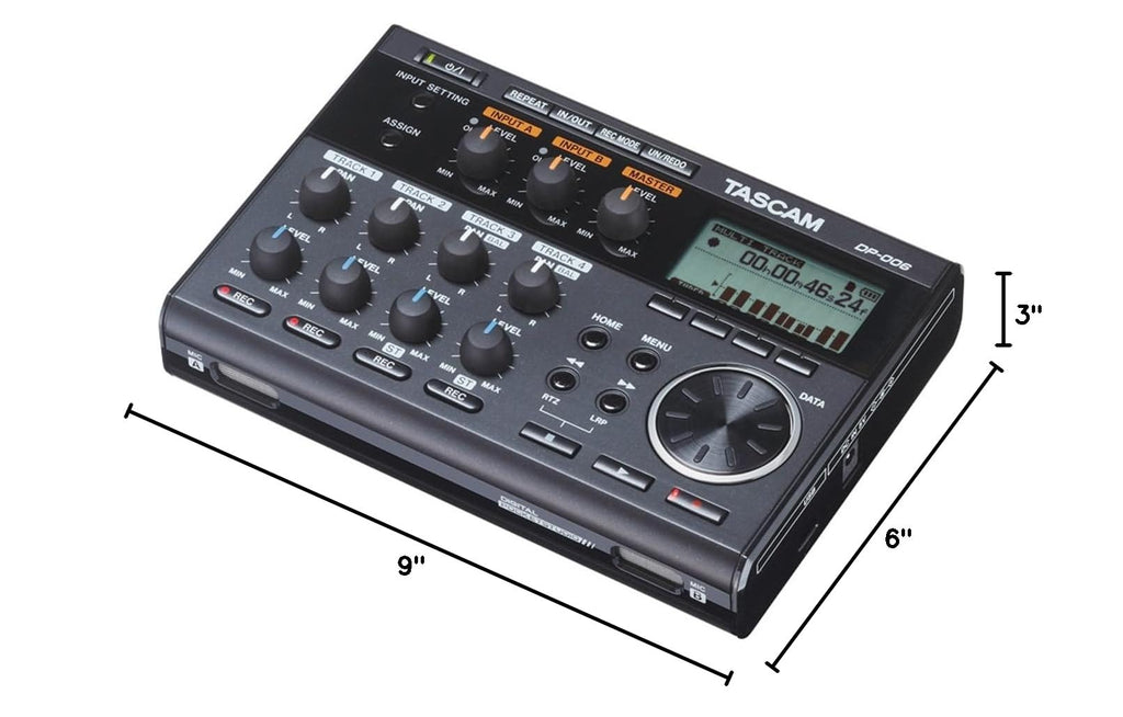 6-Track Digital Multi-Track Audio Recorder with Built-in Mics S665