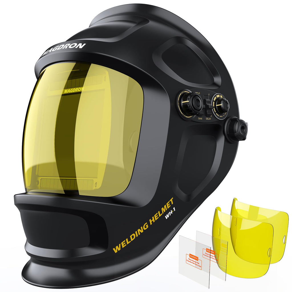 Auto Darkening Welding Helmet Large View True Color 4 Arc Sensor Solar/Battery Powered N316