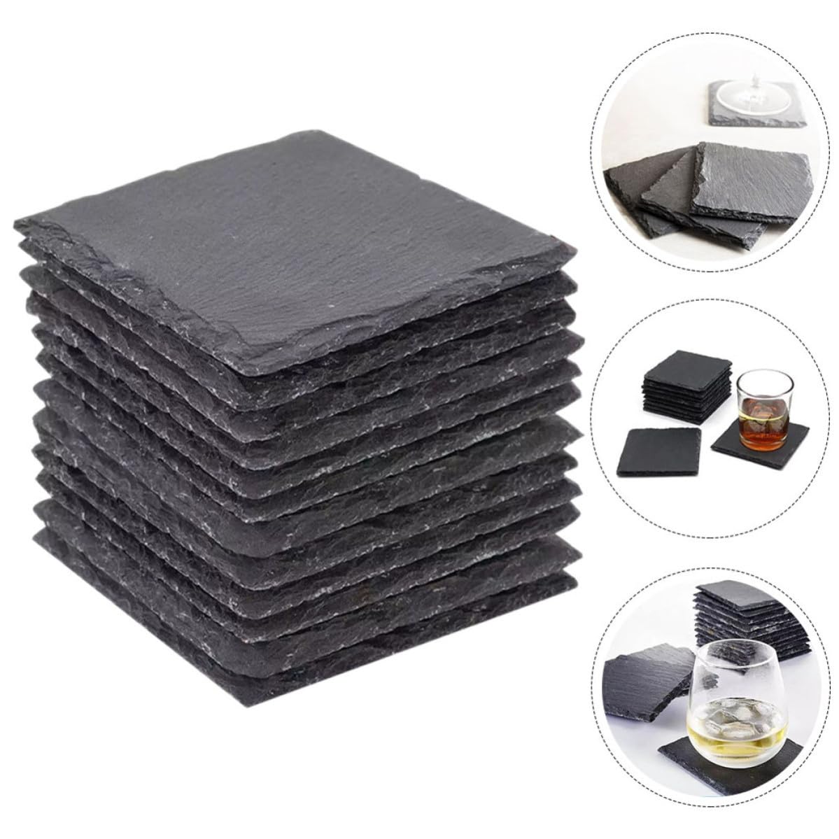 Natural Stone Drink Coasters Set K735