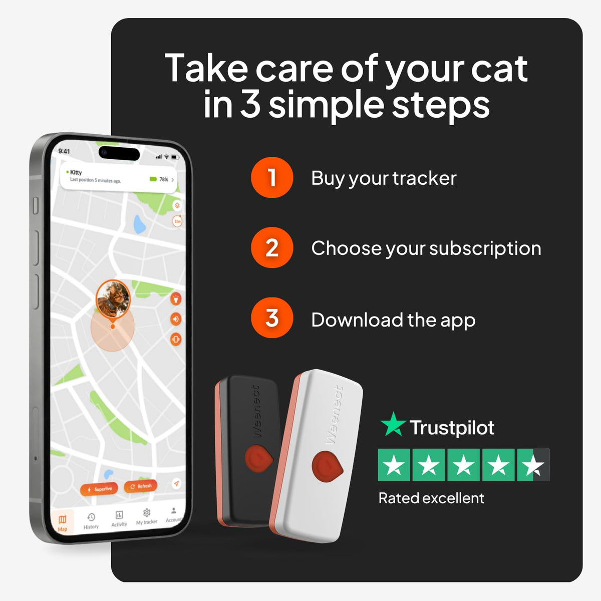 Mini GPS Cat Collar B8079