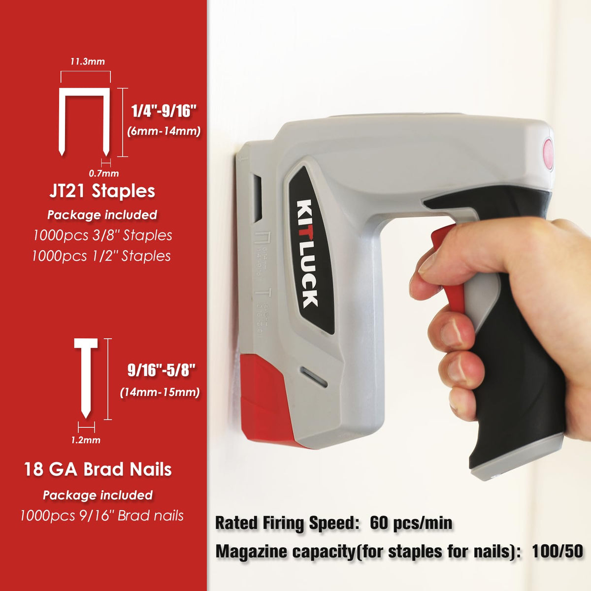4V Cordless Electric Staple Gun Z4839