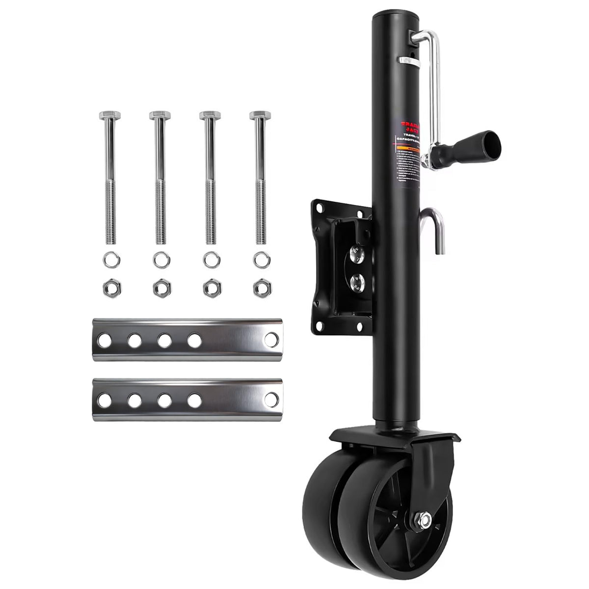 2000 lb 12" Lift Trailer Jack with Wheels X819