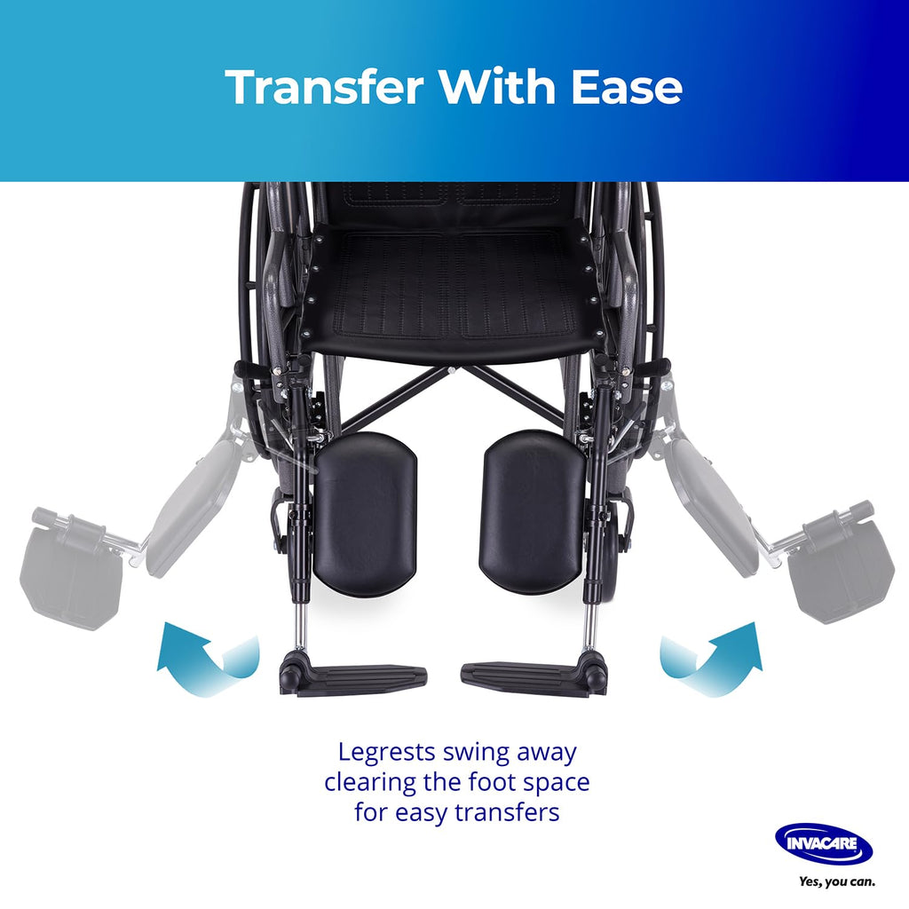 Adjustable Aluminum Wheelchair Elevating Legrest with Padded Calf Support K166469