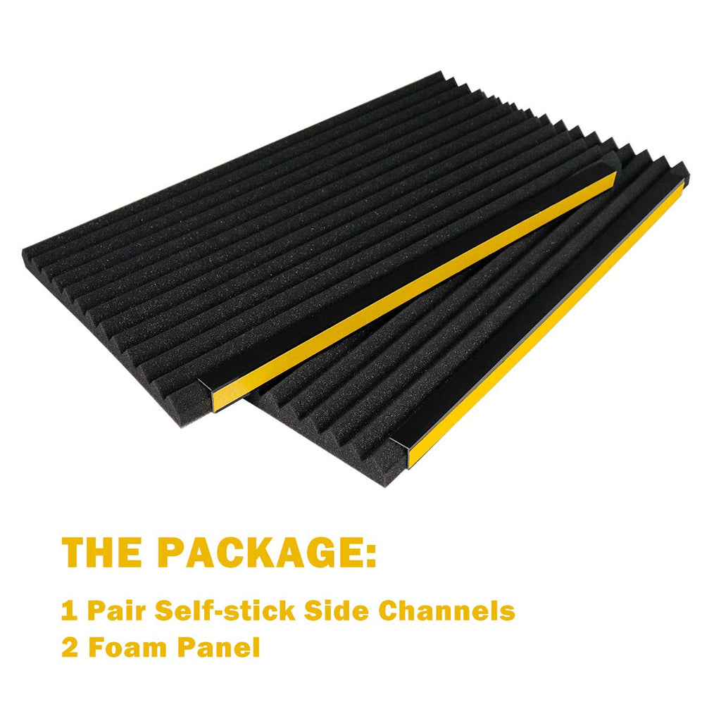Window Air Conditioner Foam Insulation Panels, 2 Pack, Black, 17in High x 9in Wide B525984