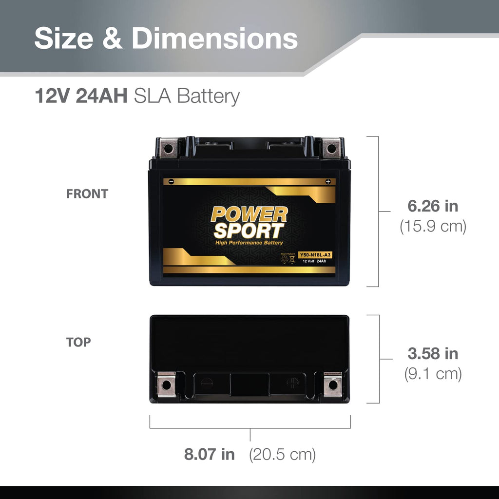 12V 24AH SLA Motorcycle Battery 330 CCA J426