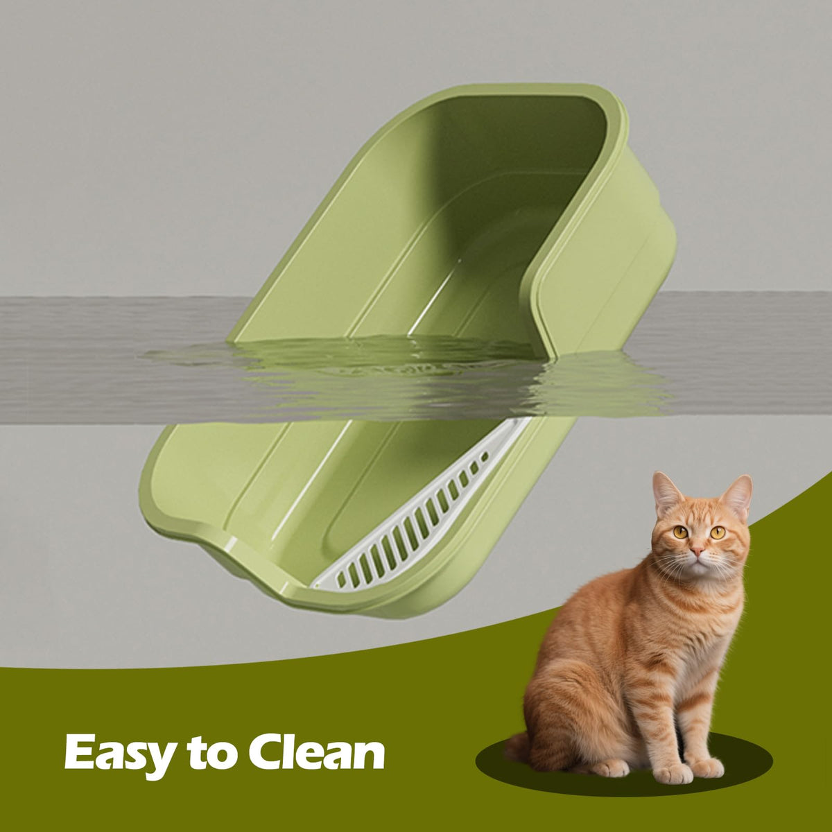 Extra Large High Sides Low Entry Cat Litter Box B392