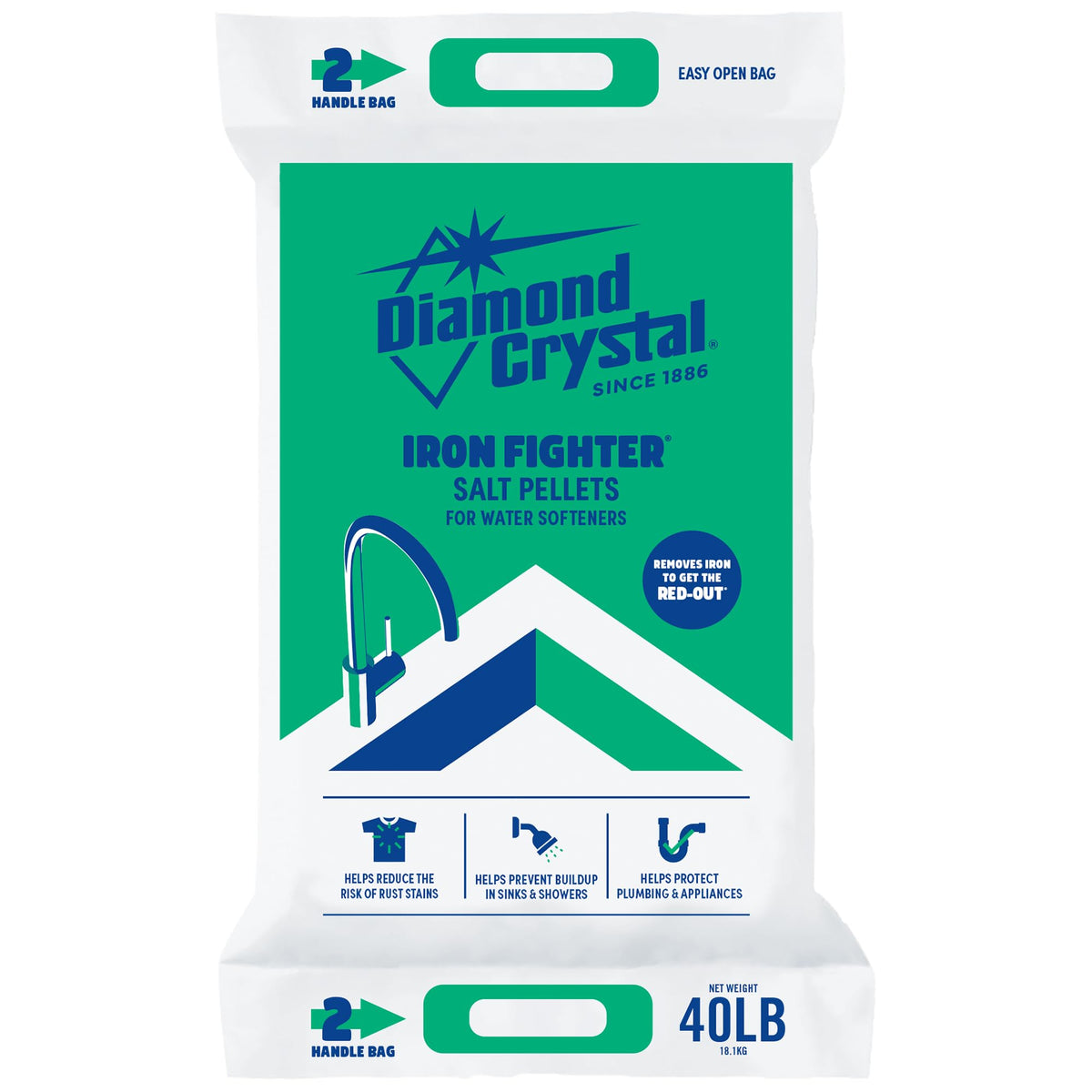 4 Pack Water Softener Salt Pellets, 40 lb K74614