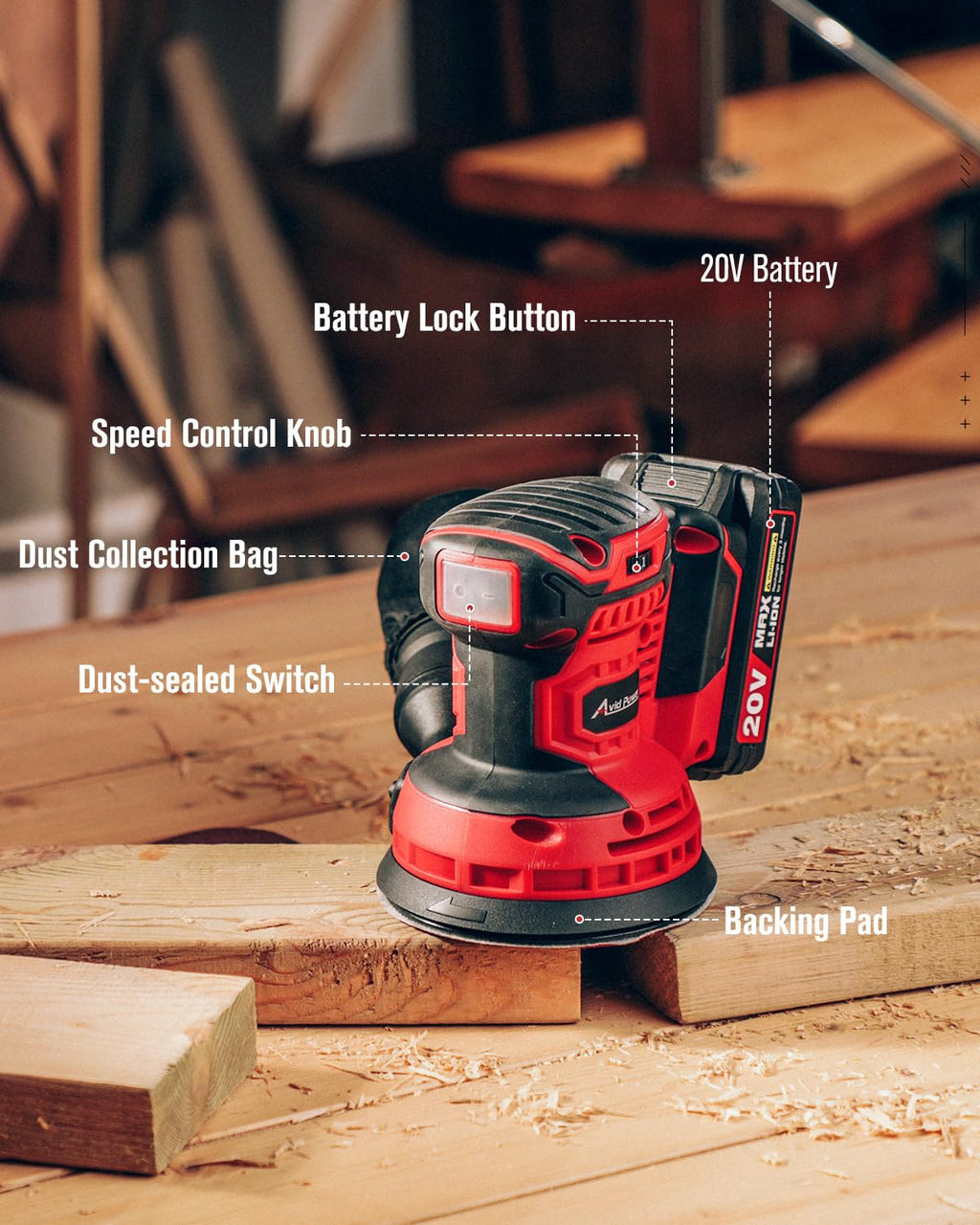 20V Cordless Random Orbital Sander 5” K5830