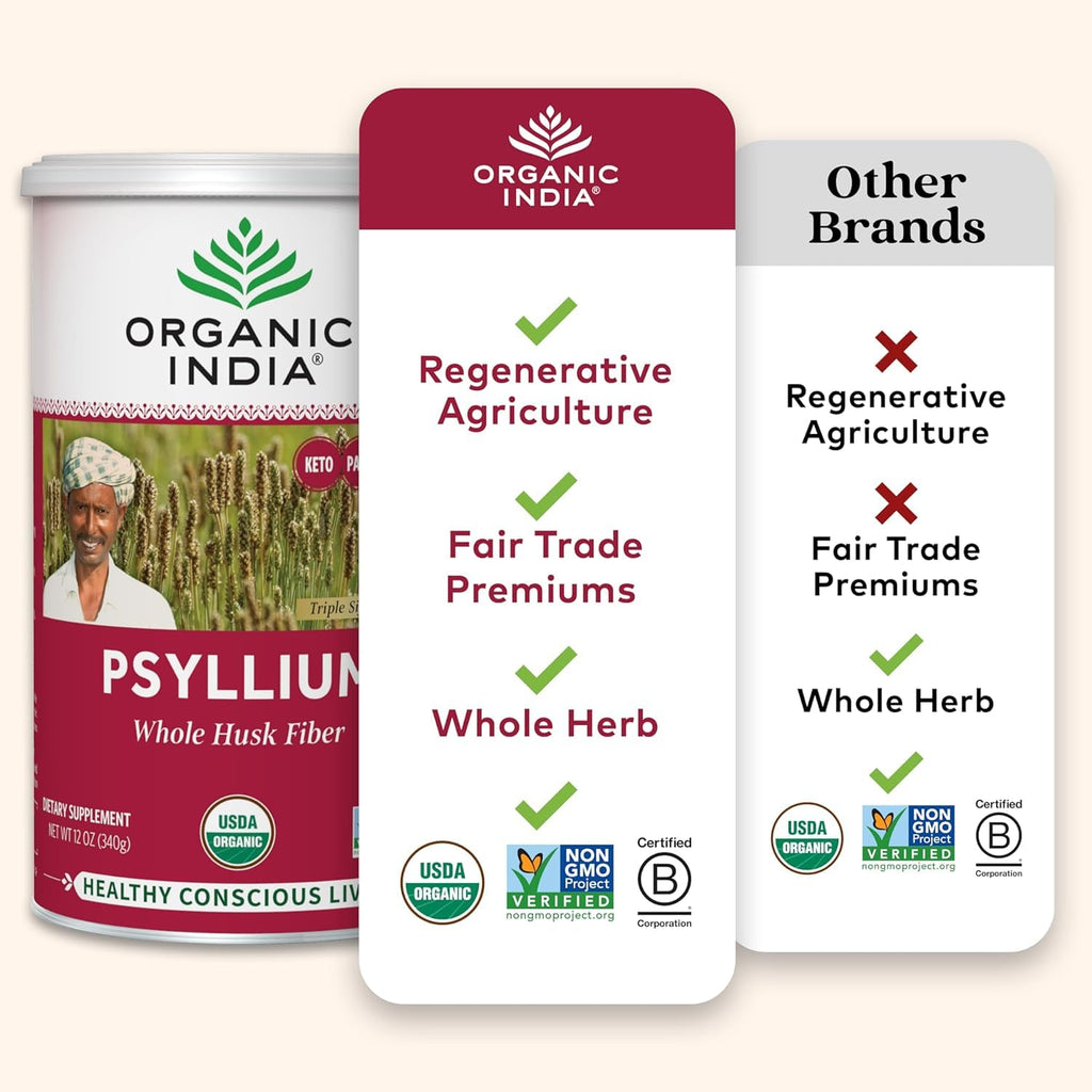 Whole Psyllium Husk Powder Organic Vegan 12 oz Z997249
