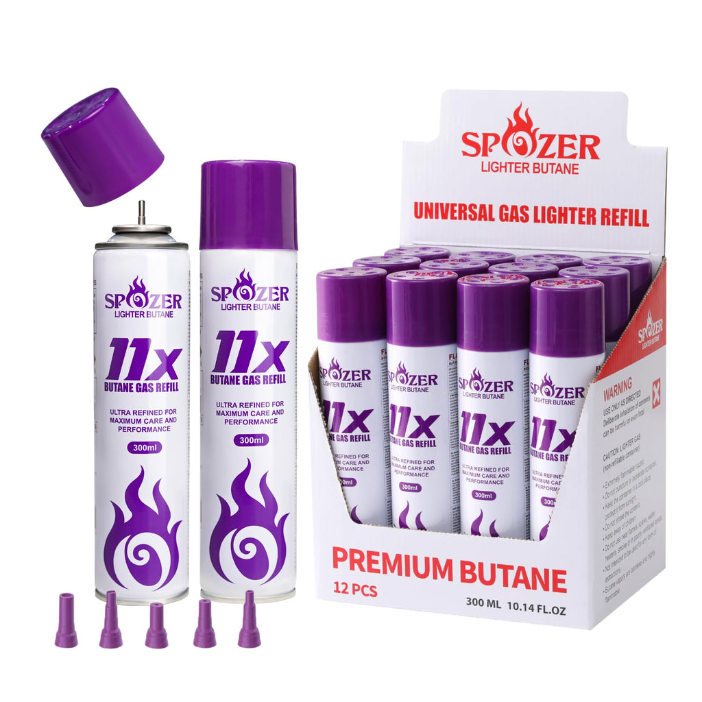 11X Butane Fuel Refill 300ml 12 Cans P951