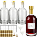 4 Pack 25oz Clear Glass Bottles with Cork Stoppers T75493