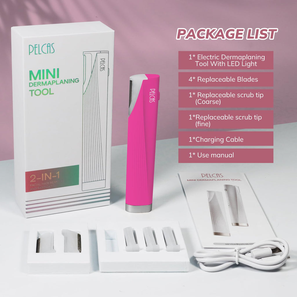 Electric Dermaplaning Tool Kit with LED J41196