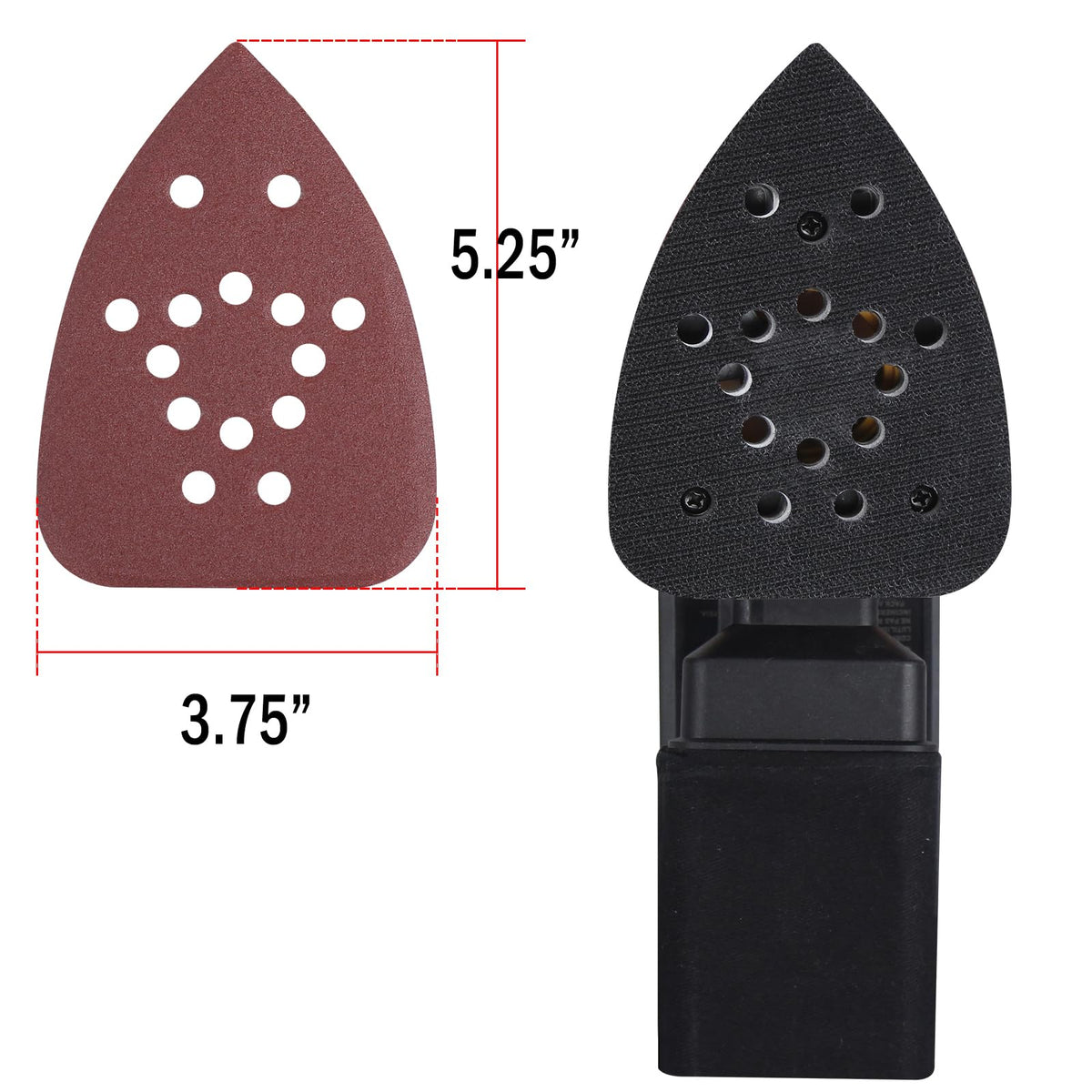 Cordless Detail Sander, 12,000 OPM, 10Pcs Sandpapers, Dust Bag P1216