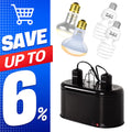 Reptile Heat Lamp Combo Pack with Dual Light Fixture T327