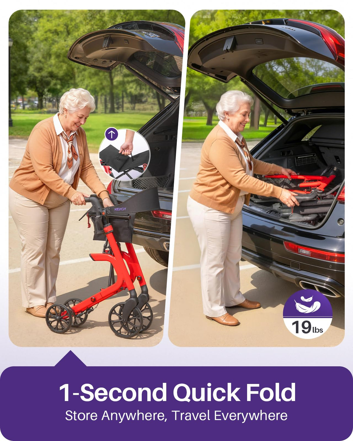 Bariatric Rollator Walker with Seat N830