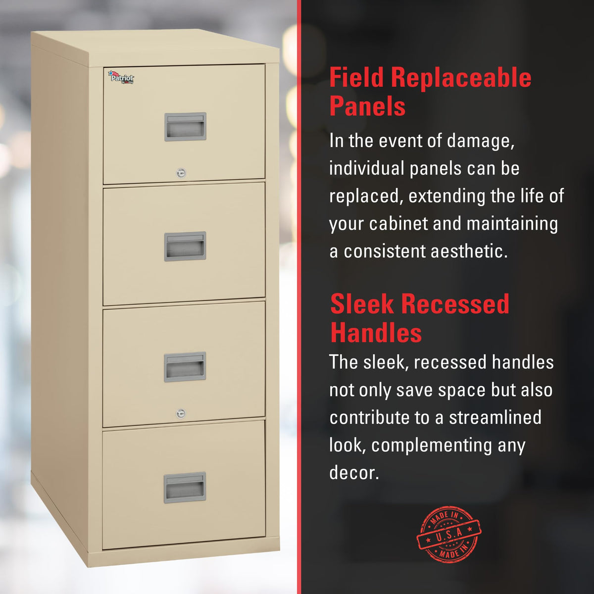 4 Drawer Fire Rated File Cabinet D15574