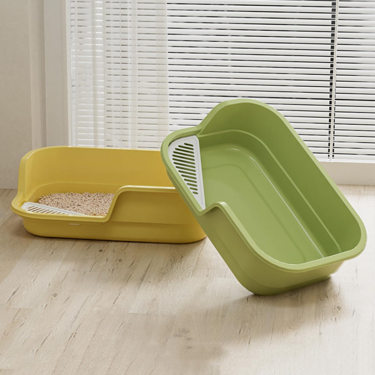 Extra Large High Sides Low Entry Cat Litter Box B392