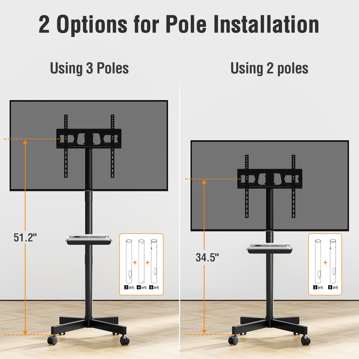Mobile TV Stand for 23-60" TVs P77796