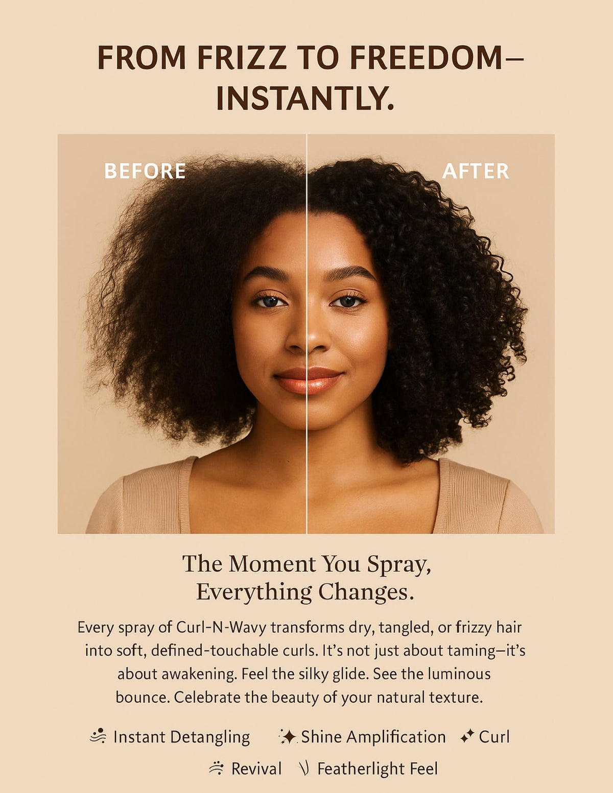 Natural Curl-N-Wavy 4-in-1 Hair Enhancer 10 OZ T694106