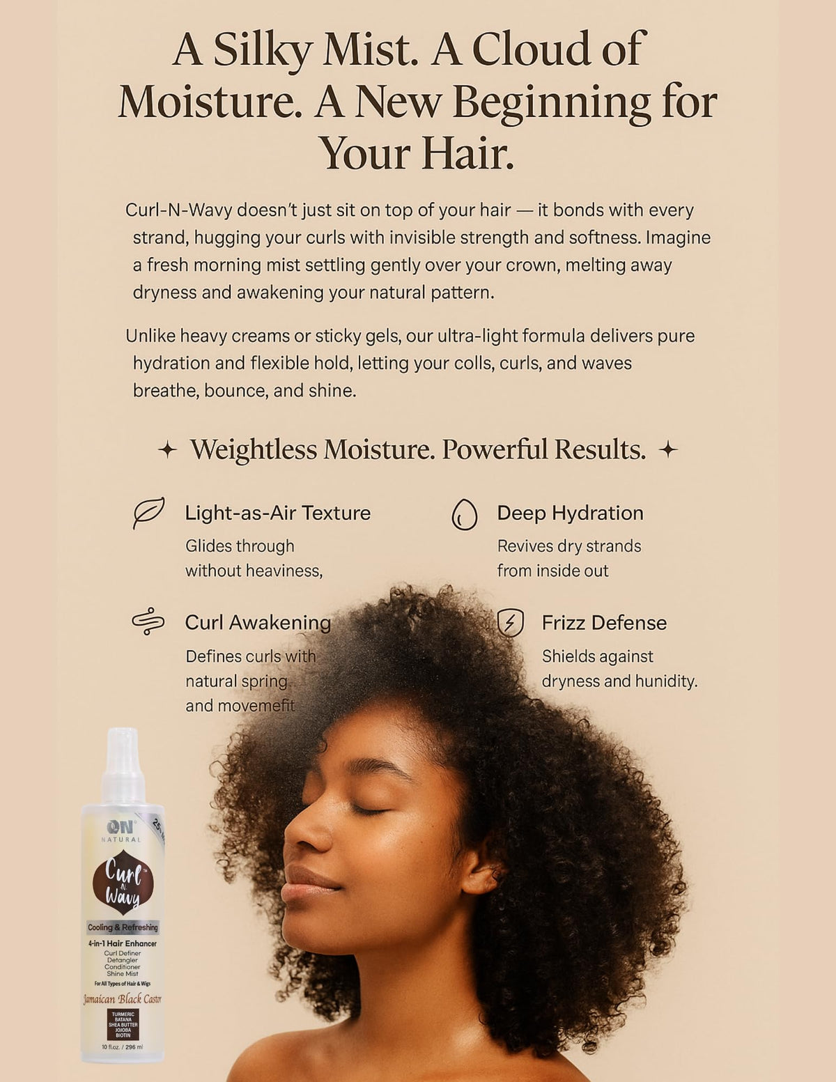Natural Curl-N-Wavy 4-in-1 Hair Enhancer 10 OZ T694106