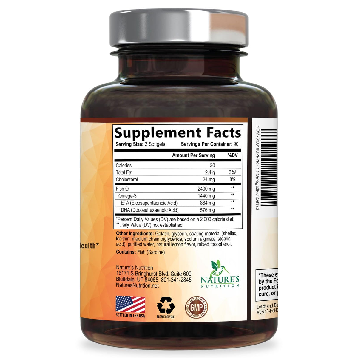 Omega 3 Fish Oil 2400mg Softgels X4400