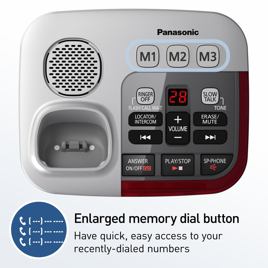Amplified Cordless Phone with Slow Talk and Hearing Aid Compatibility Z3195