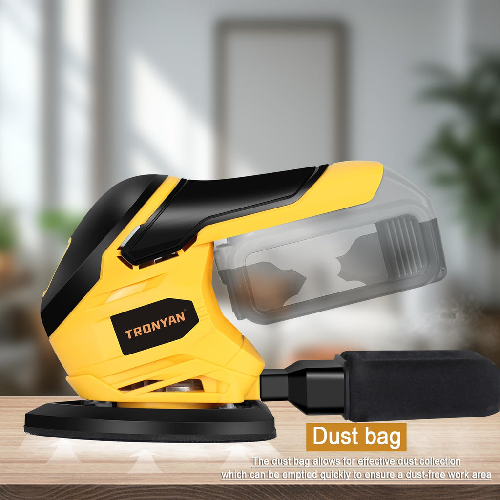 Cordless Detail Sander, 12,000 OPM, 10Pcs Sandpapers, Dust Bag P1216