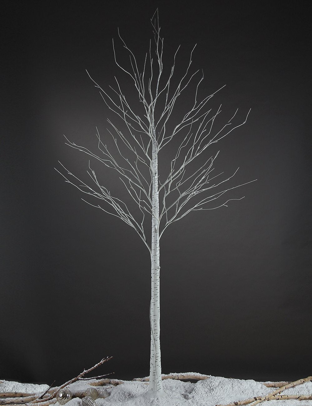 8FT 132 LED Birch Tree Warm White J4633