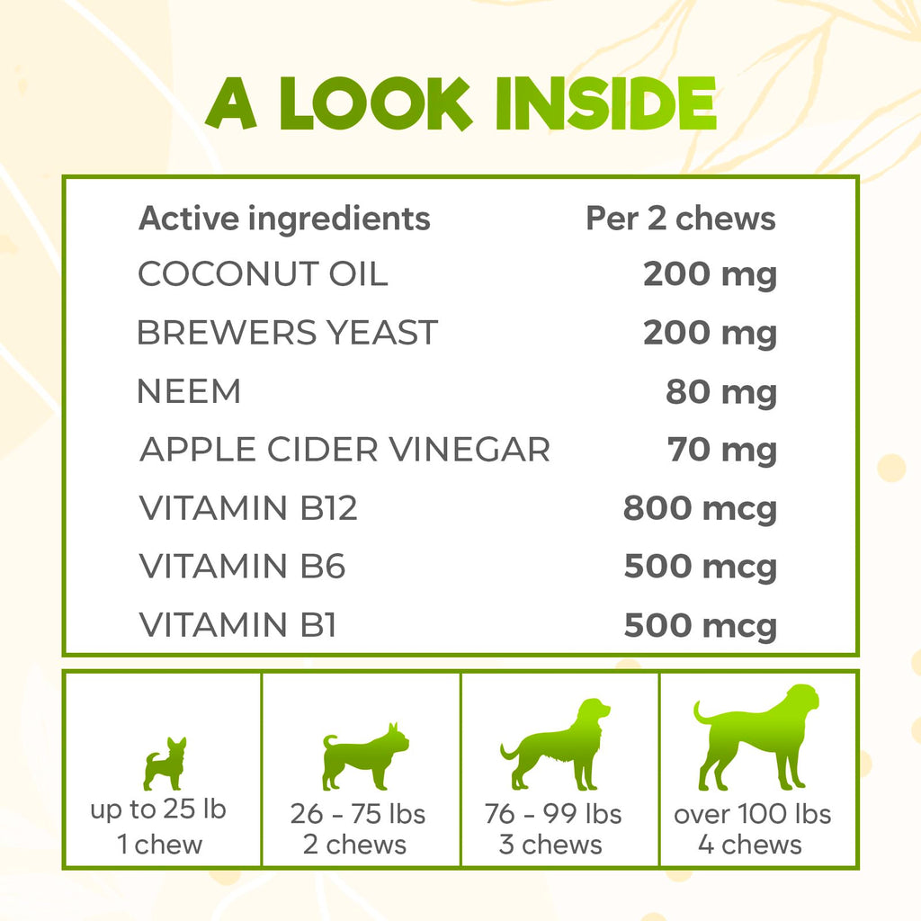Chicken Flavour Flea and Tick Dog Chews 150 Count T536738