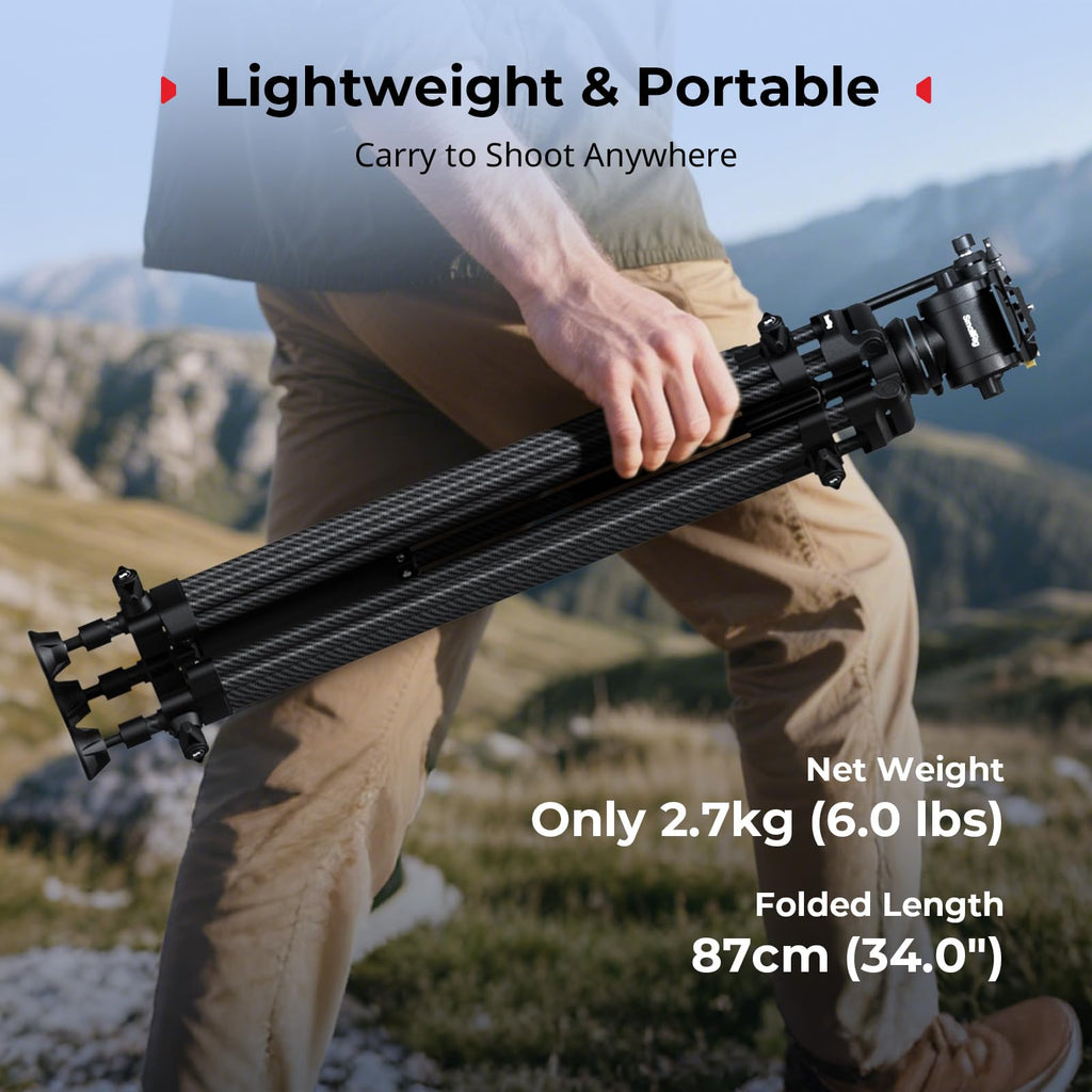 Carbon Fiber Heavy Duty Video Tripod with Fluid Head P80961