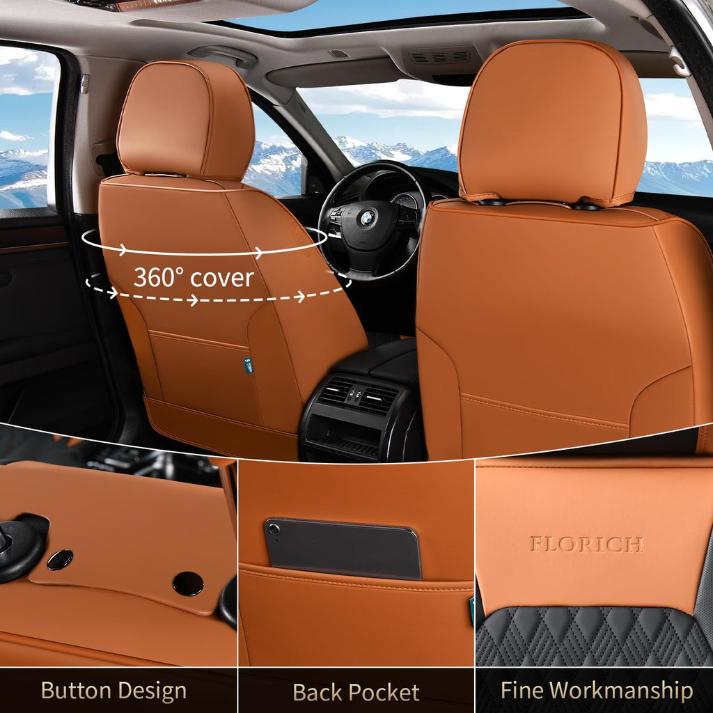 Nappa Leather Car Seat Covers Full Set U13250