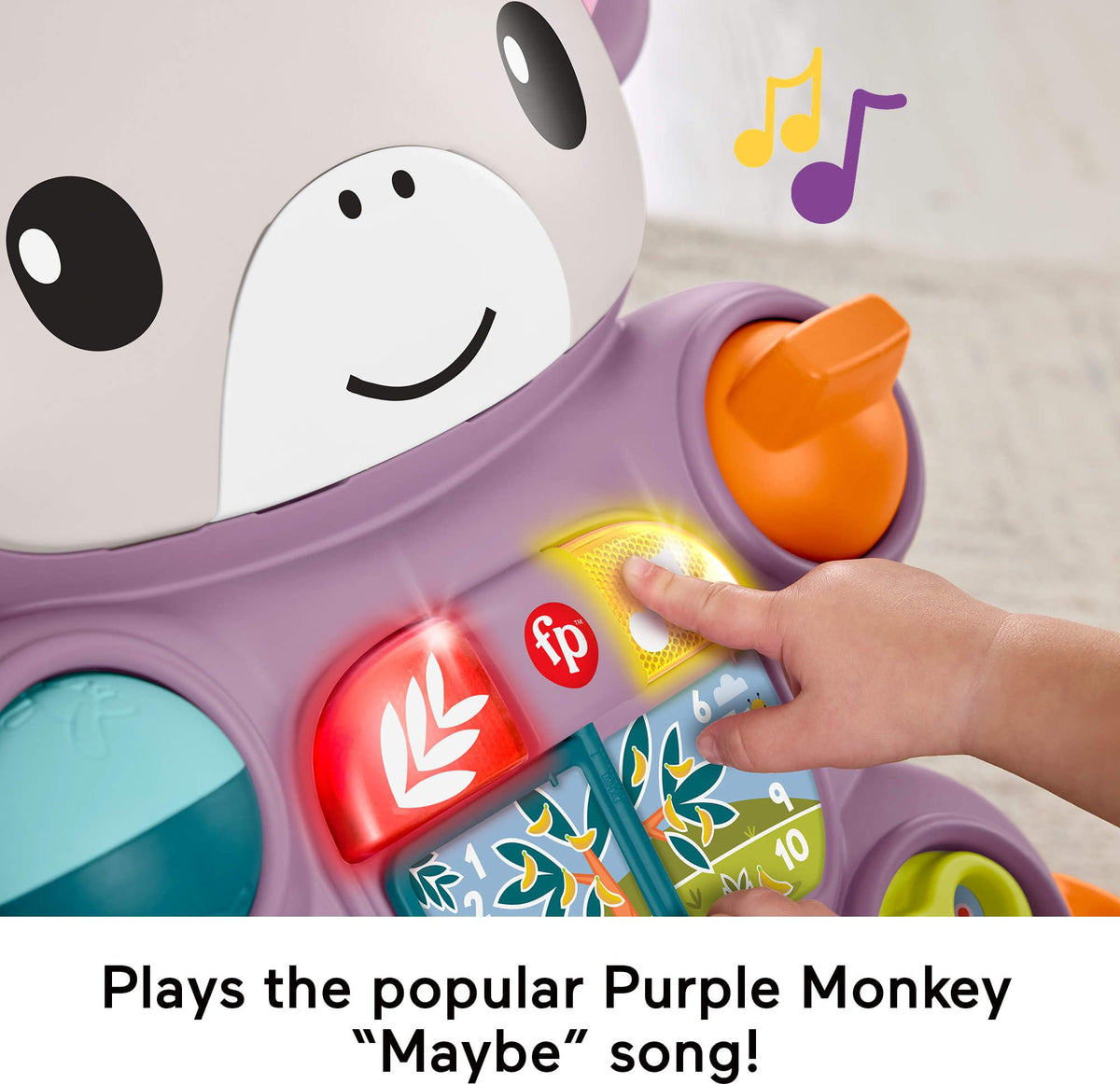 Purple Monkey Baby Walker with Music Lights & Activities A833