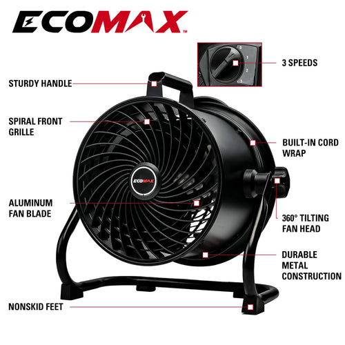10 Inch High Velocity Drum Fan O490
